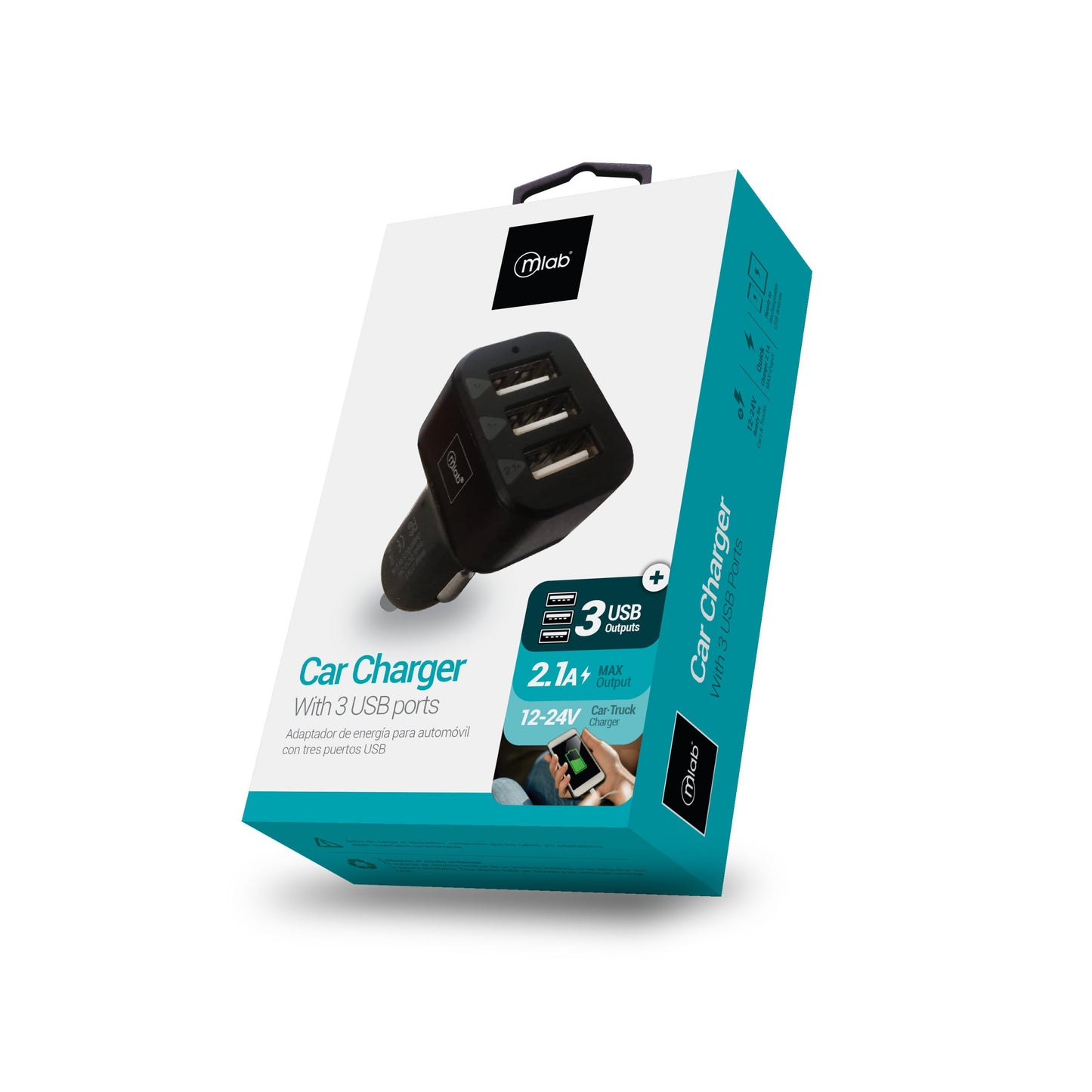 Cargador para Auto 3 USB ports  Mlab